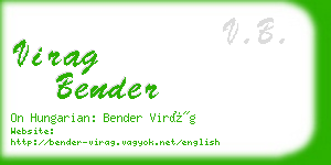 virag bender business card